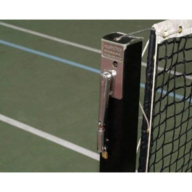Jadee Allsports Tennis Net Posts with Internal Stainless Steel Winder Close Up View