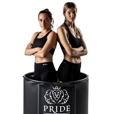 Pride On The Line Portable Recovery Twin Ice Bath Two Women Standing With Arms Crossed