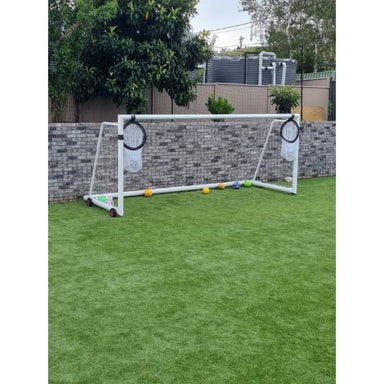 Veto Portable Aluminium Soccer Goal with Wheels 5m x 2m Garden View