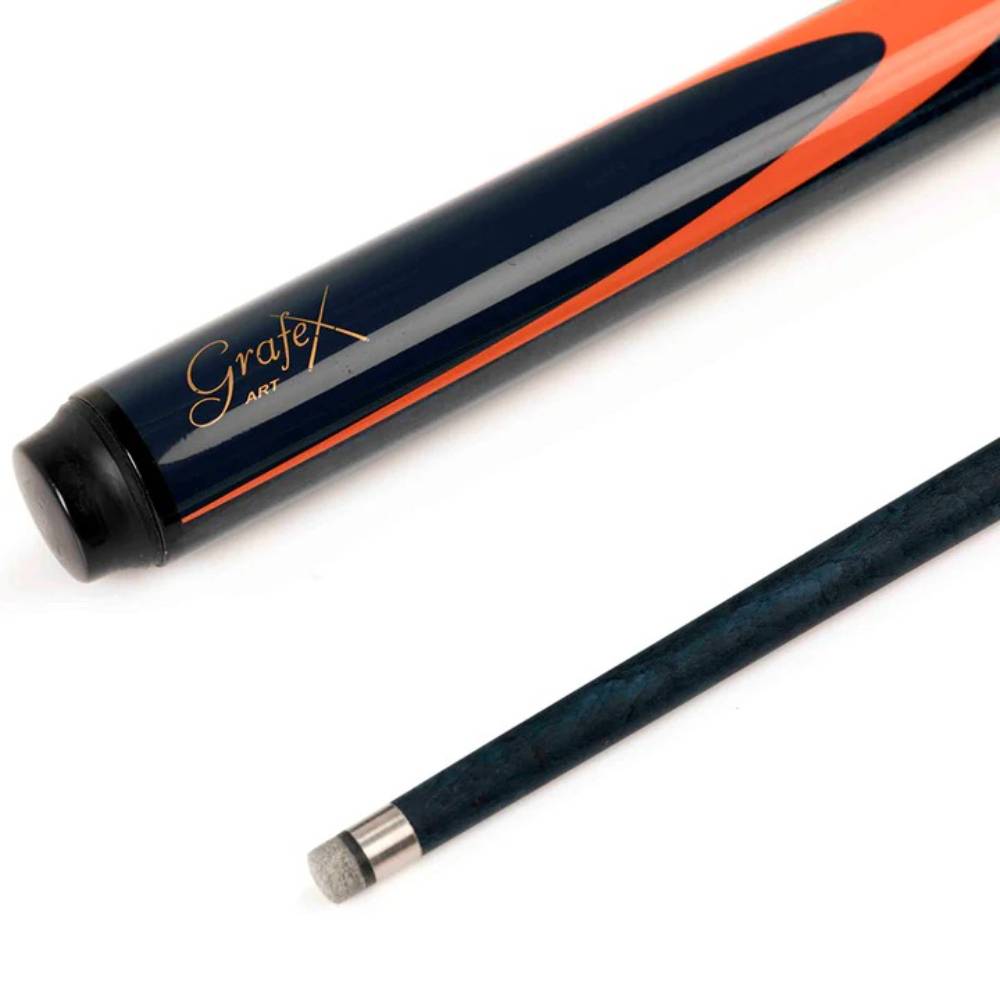 Grafex Art 2 Piece Multi Weight Pool Cue in Blue Close Up View
