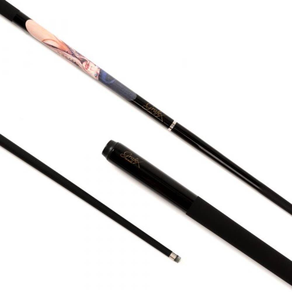 Grafex Lace Graphite Pool Cue Side View